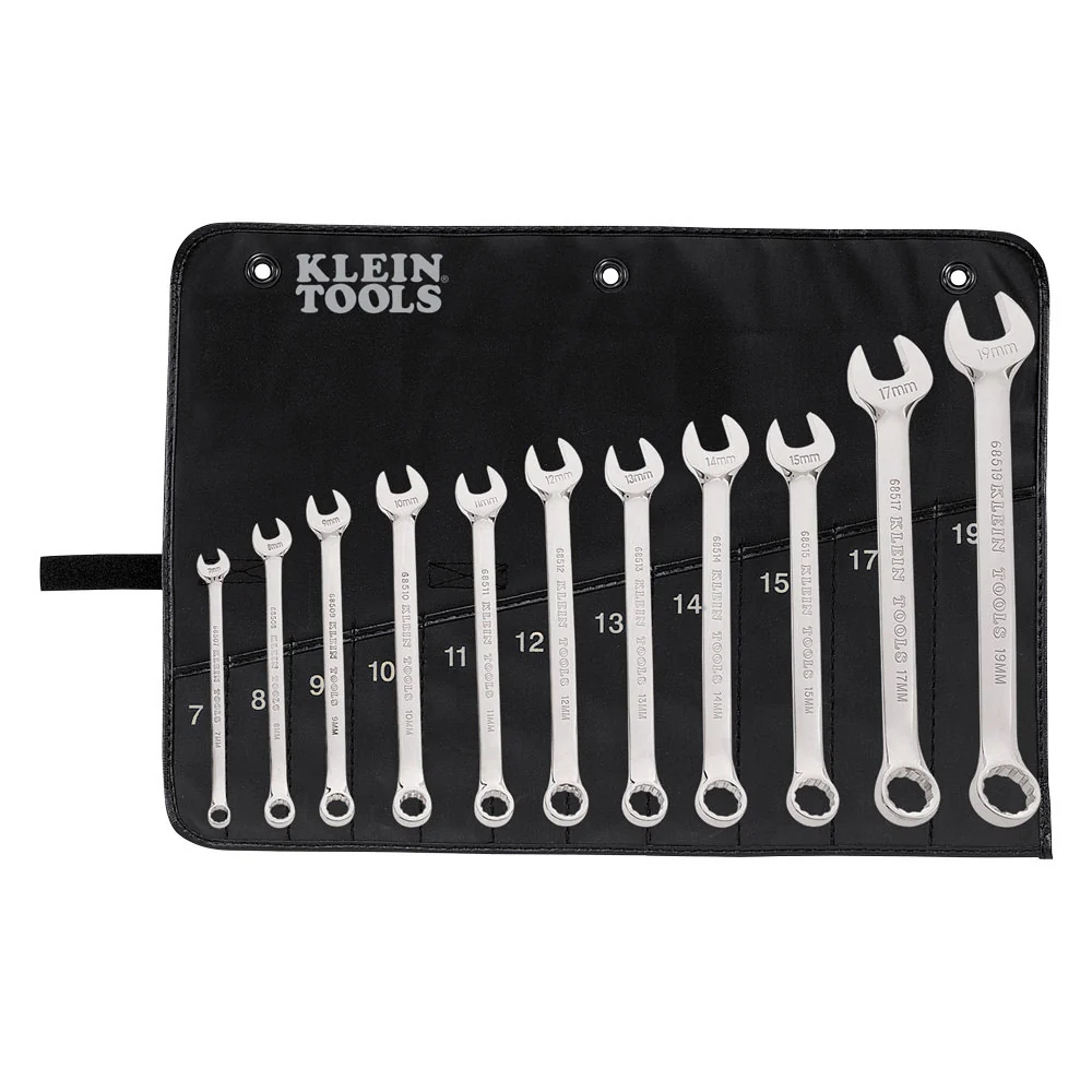 Klein Tools 68502 Metric Combination Wrench Set, 11-Piece - Moutools