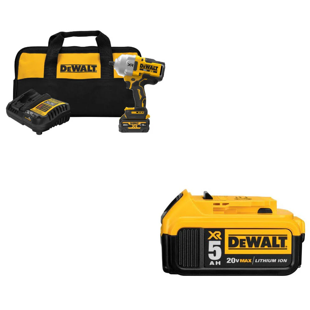 DeWalt DCF961GP1 20V MAX Impact Wrench Kit W/ FREE DCB205 20V MAX Battery Pack - Moutools