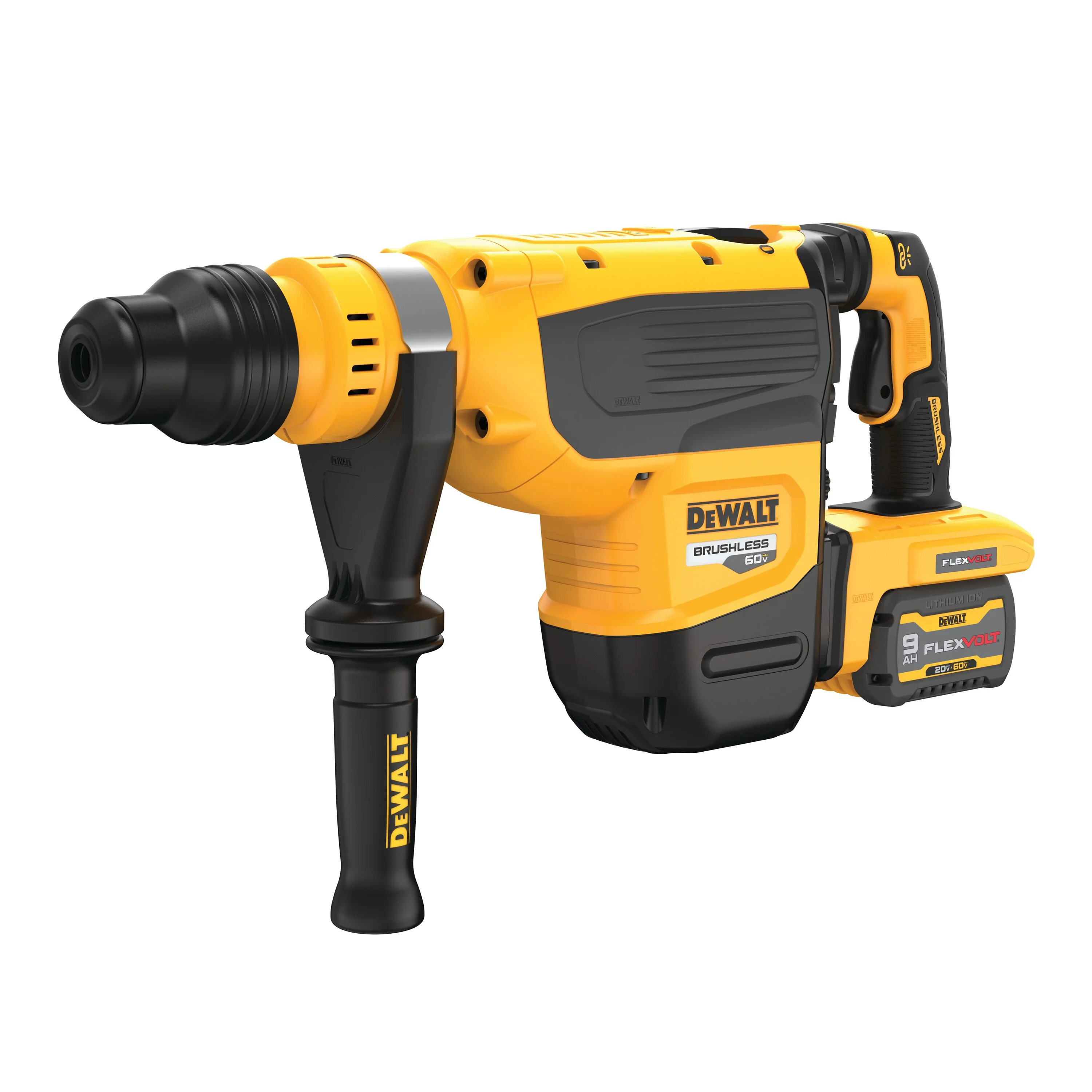 DeWalt DCH735X2 60V MAX Brushless Lithium-Ion 1-7/8 in. Cordless SDS MAX Combination Rotary Hammer Kit with 2 Batteries (9 Ah) - Moutools