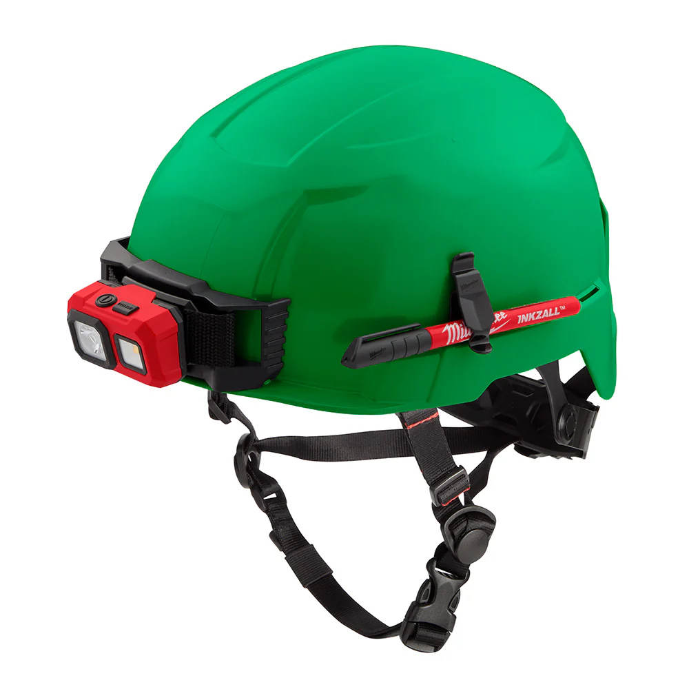 Milwaukee 48-73-1307 BOLT Green Safety Helmet (USA) - Type 2, Class E, Non-Vented - Moutools