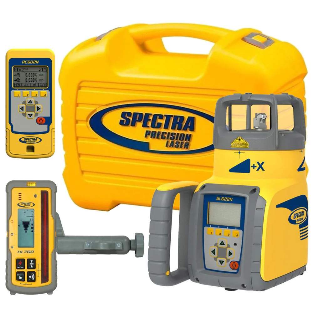 Spectra GL622N Dual Grade Laser with HL760 Receiver and RC602N Remote - Moutools