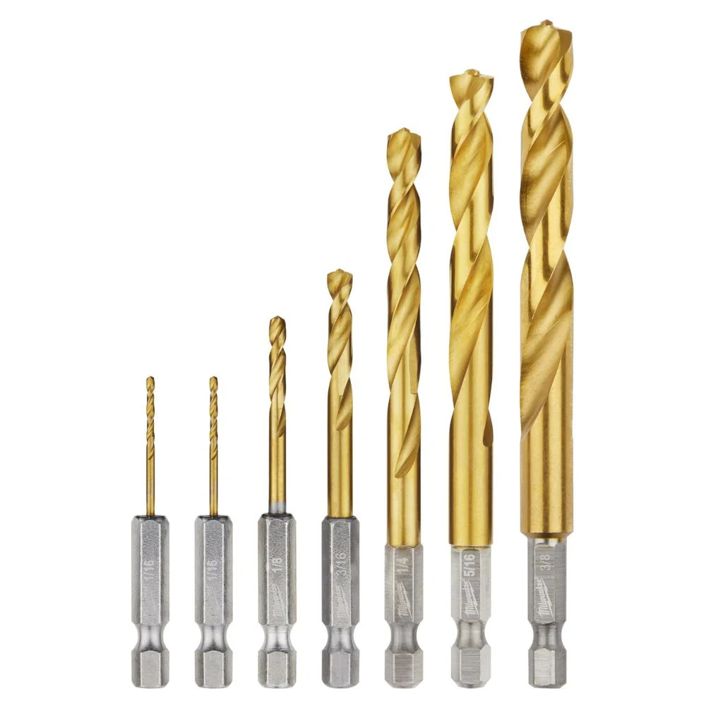 Milwaukee 48-89-4637 SHOCKWAVE Impact Duty Titanium Drill Bit Set (7-Piece) - Moutools