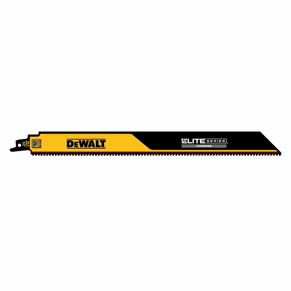 DeWalt DWAR12108CT-1 Elite Series Carbide Tipped 12-in 8-TPI Metal Cutting Reciprocating Saw Blade - Moutools