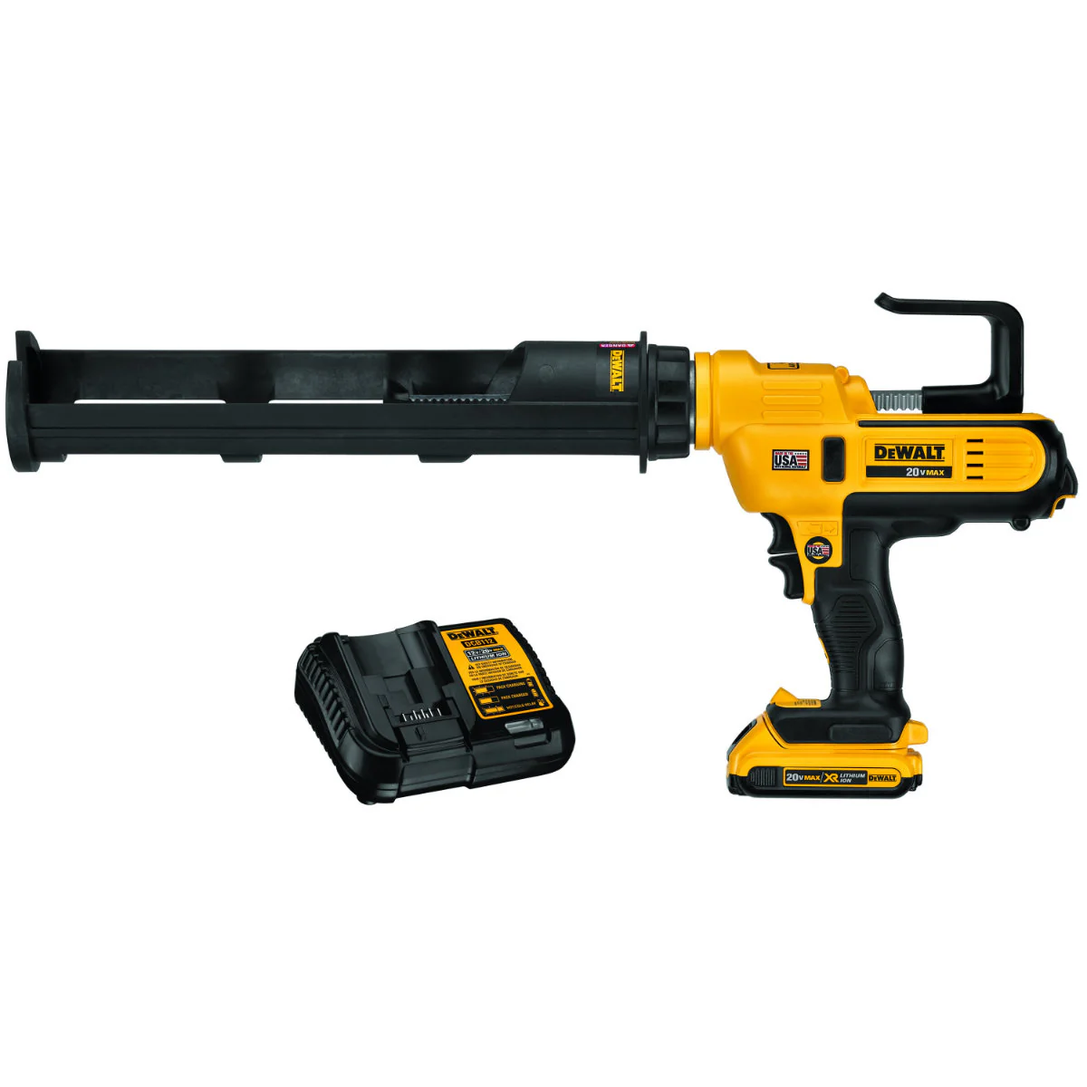 DeWalt DCE570D1 20V 29oz / 600ml Adhesive Caulking Gun Kit - Moutools