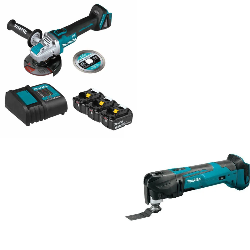 Makita BL1840BSCX3 18V LXT Li-Ion Starter Pack W/ FREE XMT03Z 18V LXT Multi-Tool - Moutools