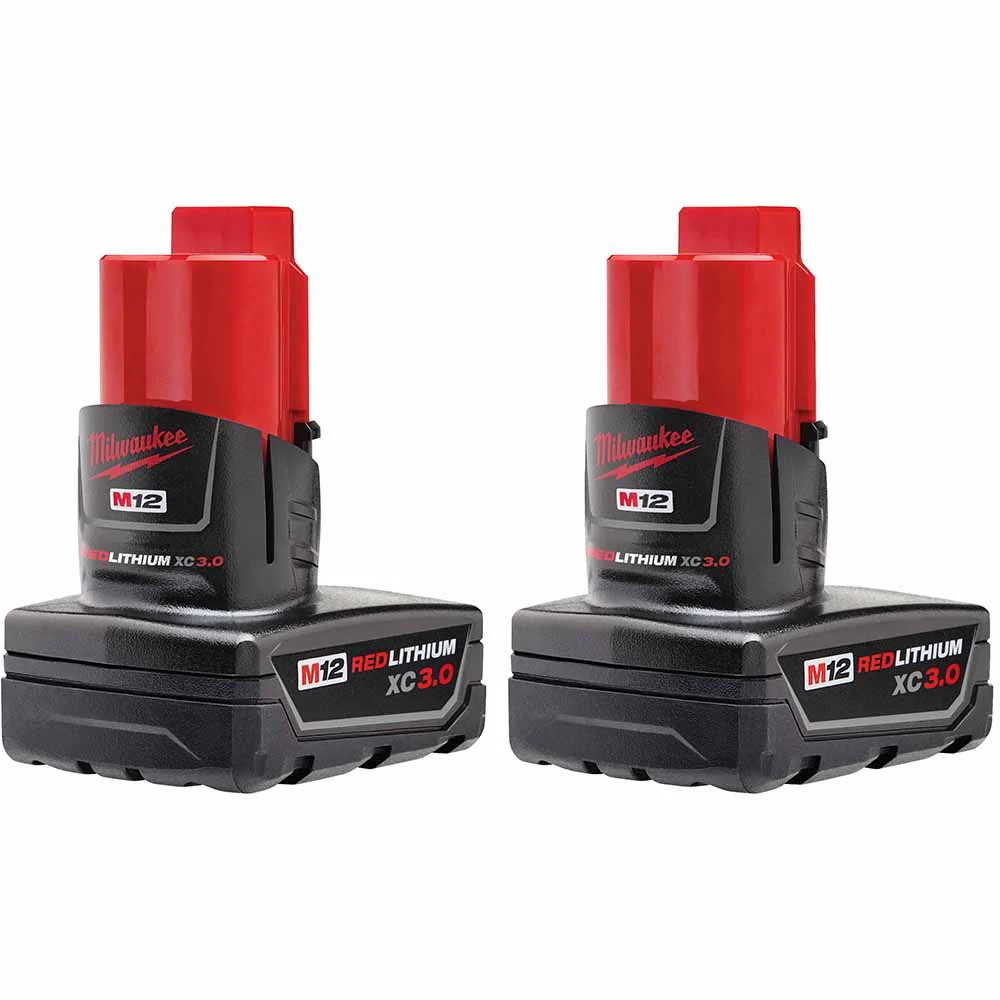 Milwaukee 48-11-2412 M12 XC High Capacity REDLITHIUM Battery Two Pack - Moutools