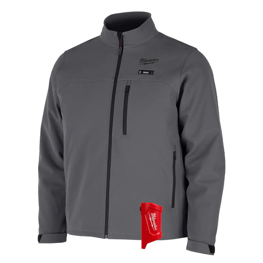 Milwaukee M100G-20 M12 Heated Gray Toughshell Jacket Only - Moutools