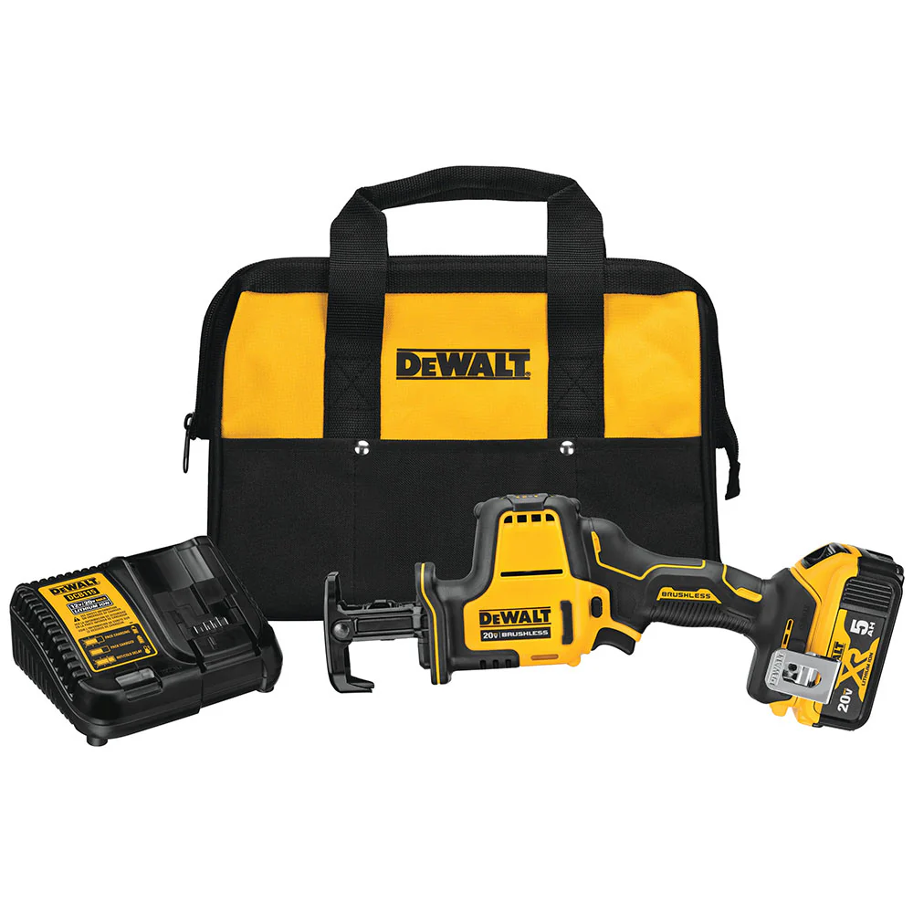 DeWalt DCS369P1 ATOMIC 20V MAX Cordless One-Handed Reciprocating Saw Kit - Moutools