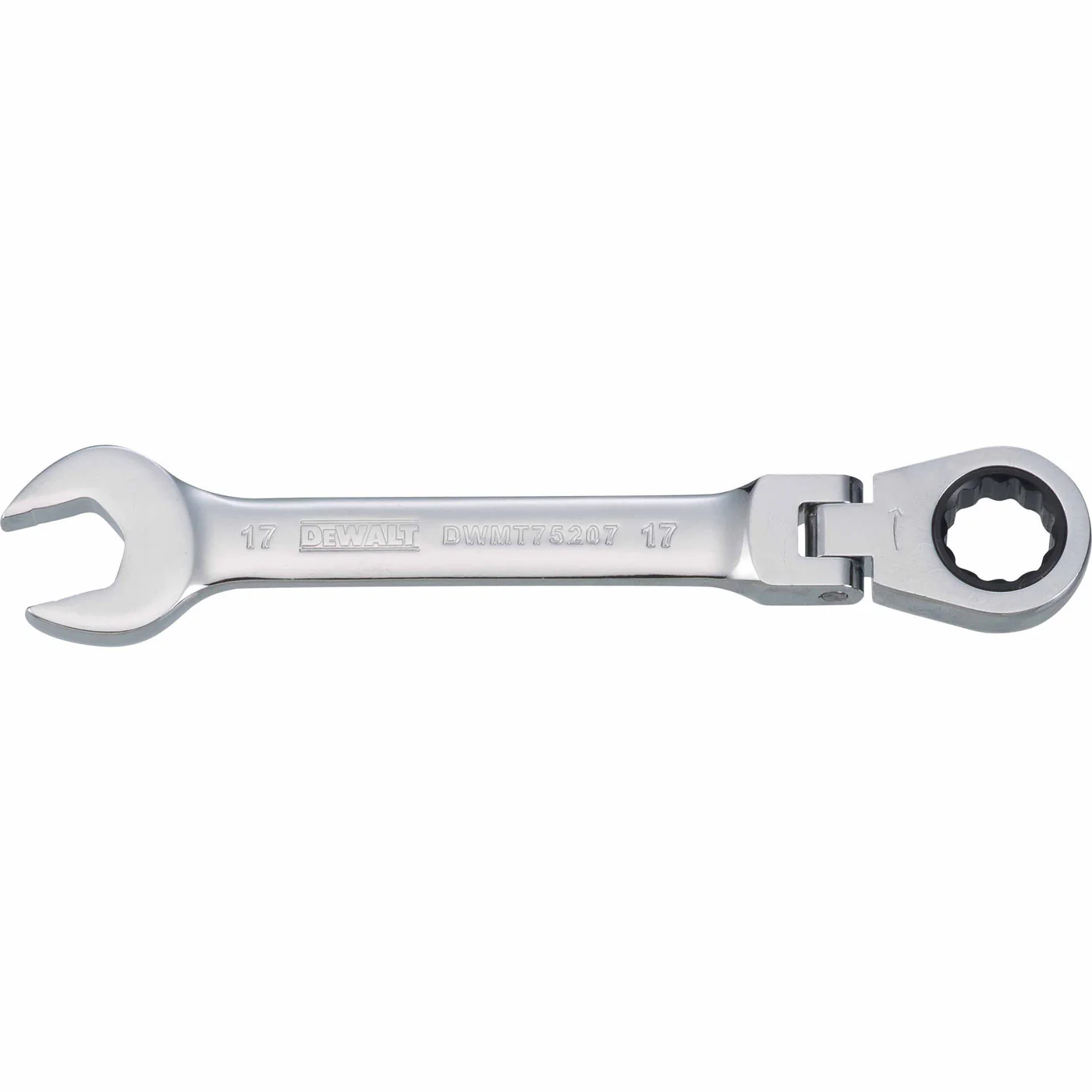 Dewalt DWMT75207OSP Mechanics Flat Head Ratcheting Combination Wrench 17 MM - Moutools