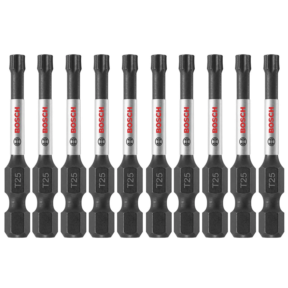 Bosch ITT252B 10 pc. Impact Tough 2 In. Torx #25 Power Bits (Bulk Pack) - Moutools