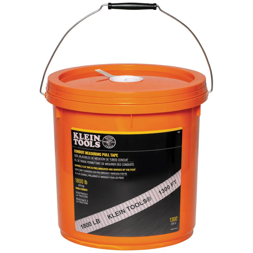 Klein 50131 Conduit Measuring Pull Tape, 1800-Pound x 1300' - Moutools