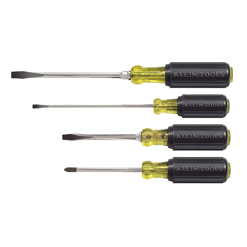 Klein Tools 85105 Screwdriver Set, Slotted and Phillips, 4-Piece - Moutools