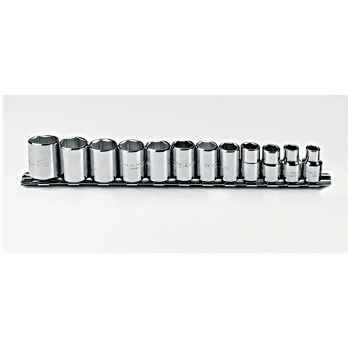 Proto J52212 3/8 Drive 12 Pc. Metric Socket Set - 6 Point - Moutools