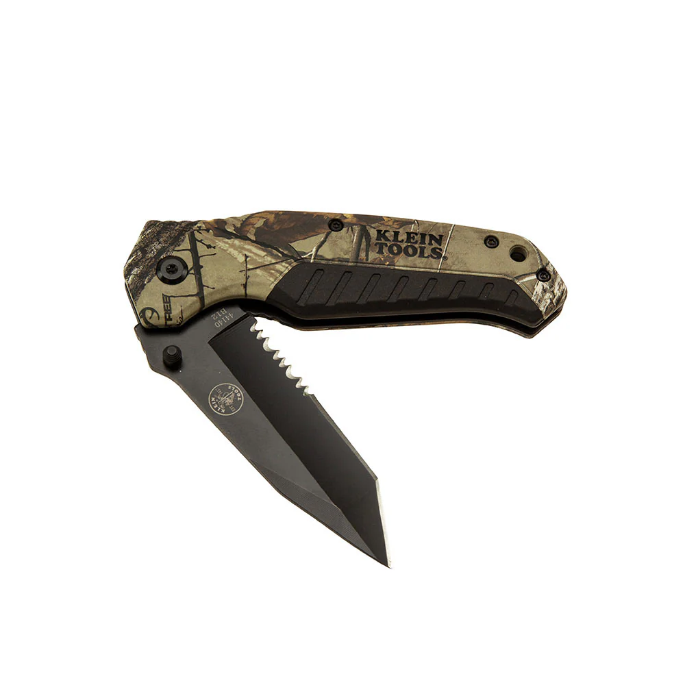 Klein 44222 Pocket Knife, REALTREE XTRA Camo, Tanto Blade - Moutools