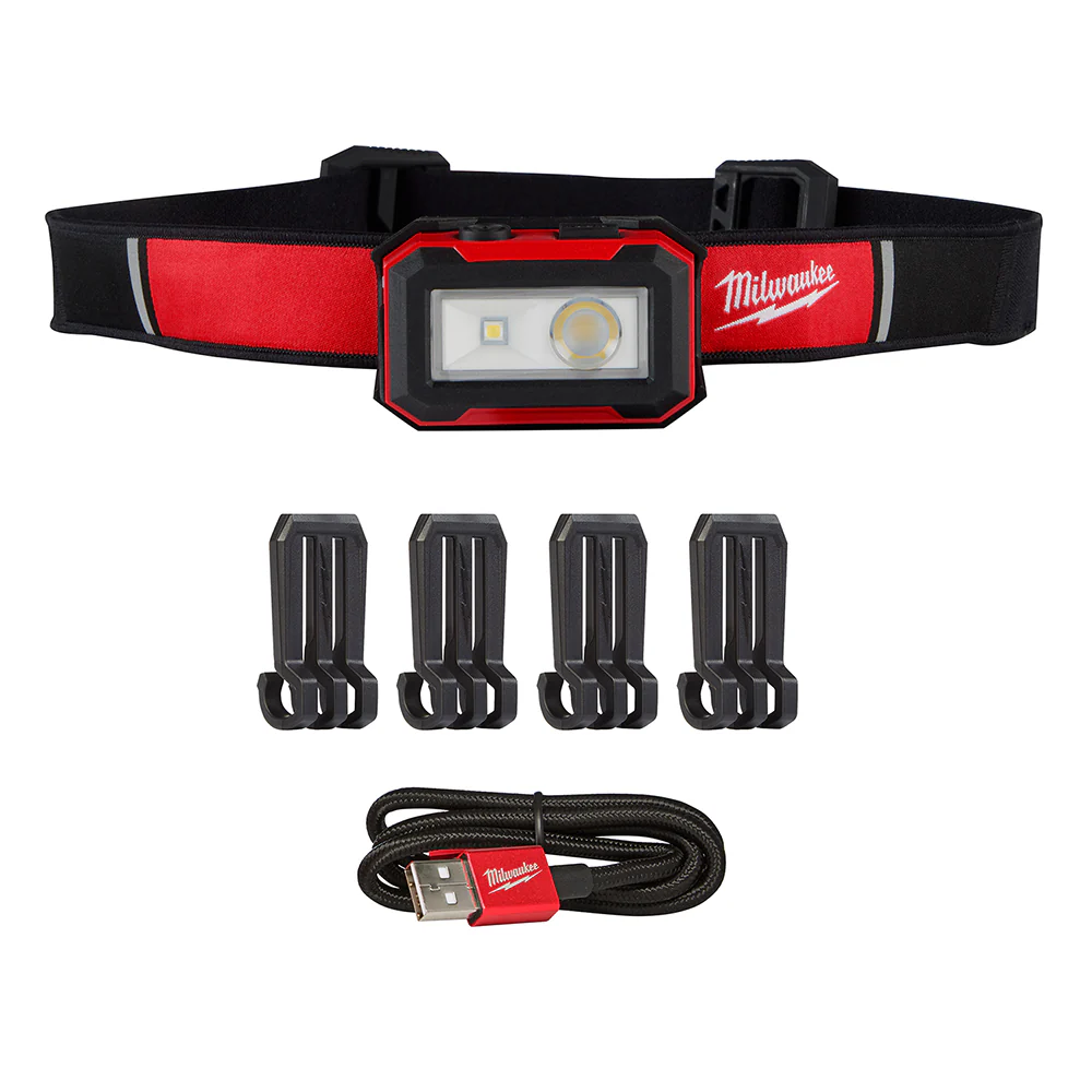 Milwaukee 2012R Rechargeable Detachable Magnetic Headlamp / Task Light 450 Lumens - Moutools