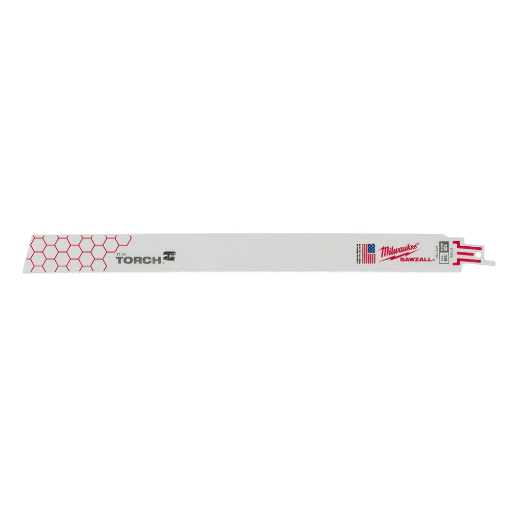 Milwaukee 48-00-8789 Super Sawzall Blade 18 Teeth per Inch 12-Inch Length, Torch, 25 Pack - Moutools