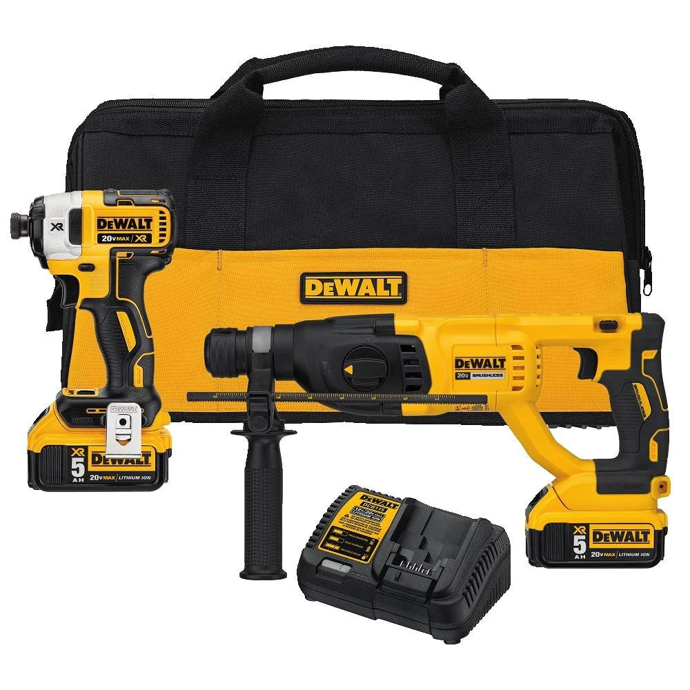 DeWalt DCK233P2 20V MAX XR Rotary Hammer / Impact Kit - Moutools