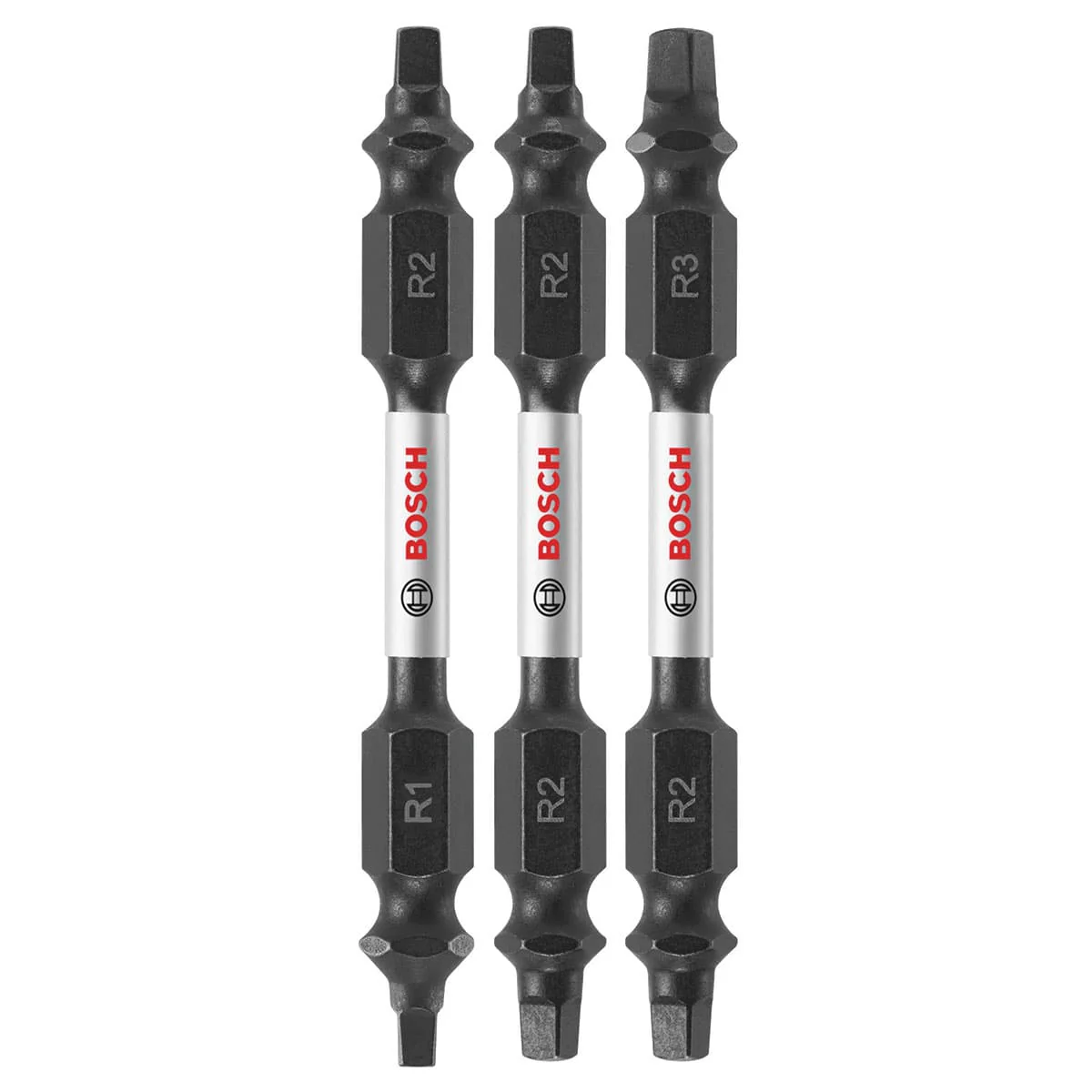 Bosch ITDESQV2503 3 pc. Impact Tough 2.5 In. Square Double-Ended Bit Set - Moutools