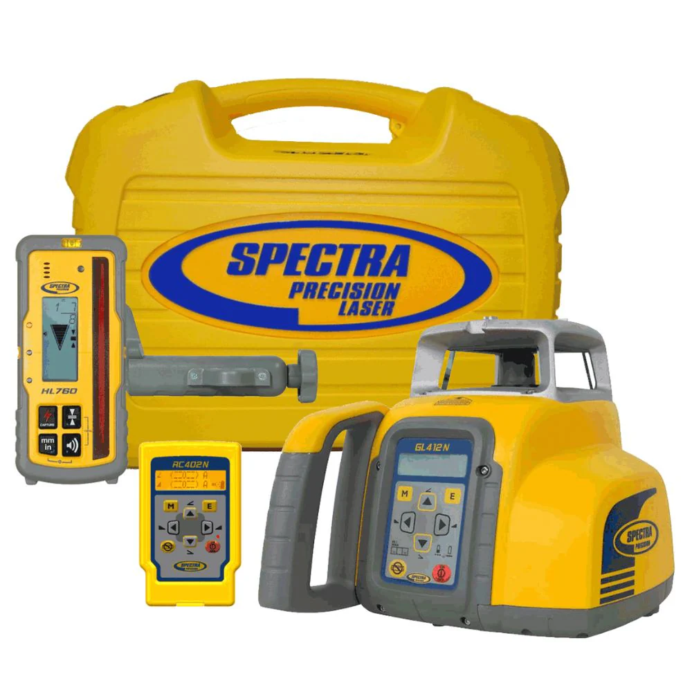 Spectra GL412N Single Grade Laser w/ HL760 Laserometer and RC402N Remote Control - Moutools