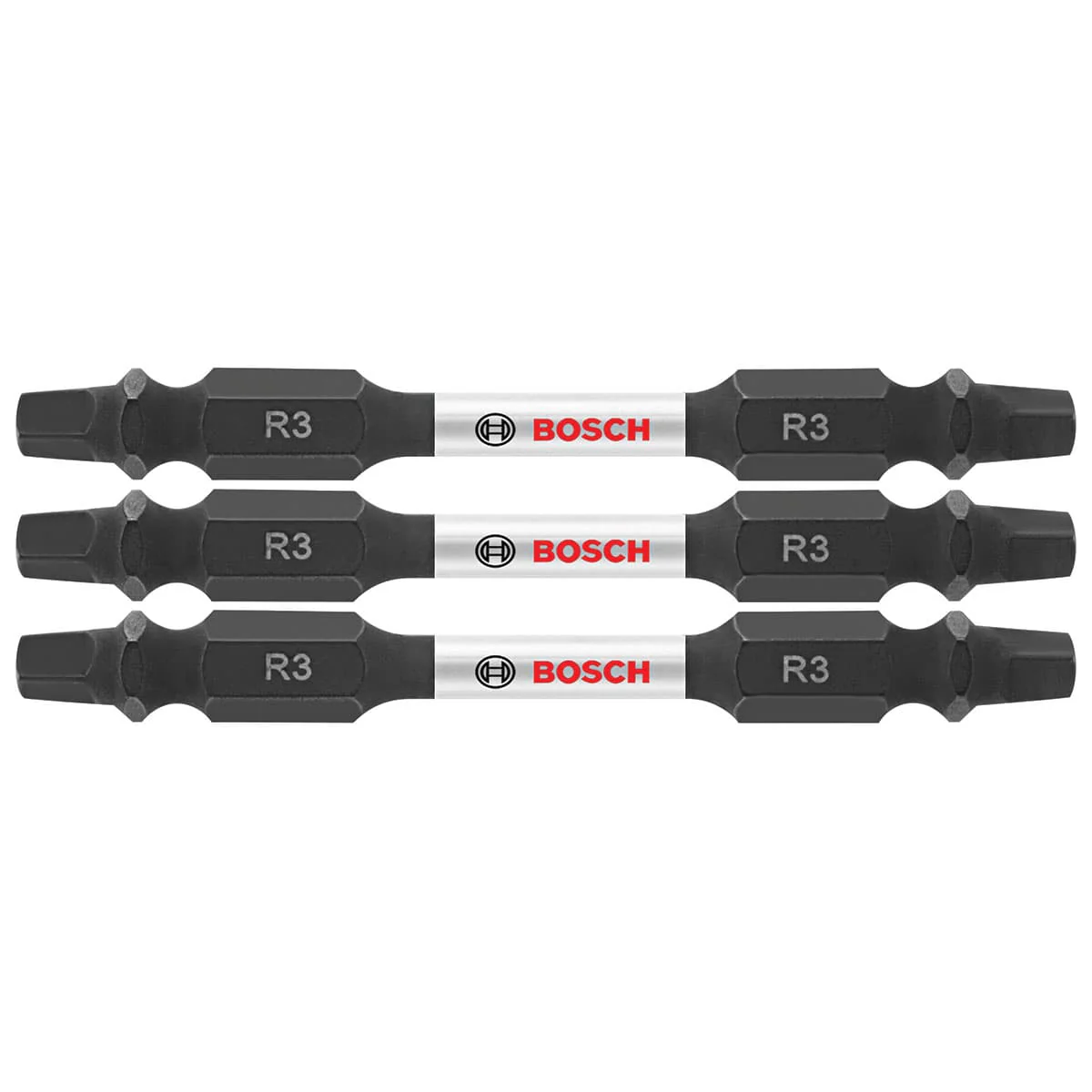 Bosch ITDESQ32503 3 pc. Impact Tough 2.5 In. Square #3 Double-Ended Bits - Moutools