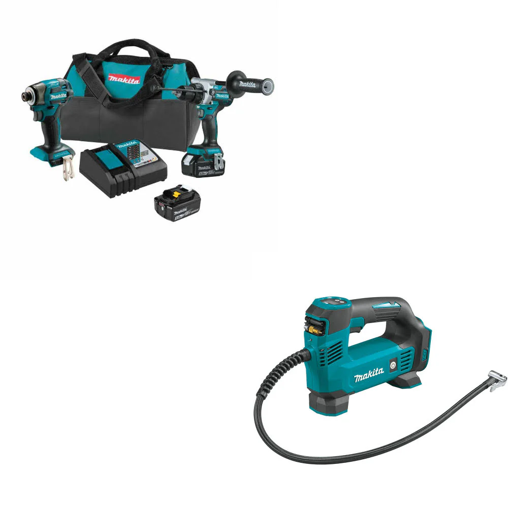Makita XT297T 18V LXT Li-Ion 2 Pc. Combo Kit W/ FREE DMP180ZX 18V LXT Inflator - Moutools