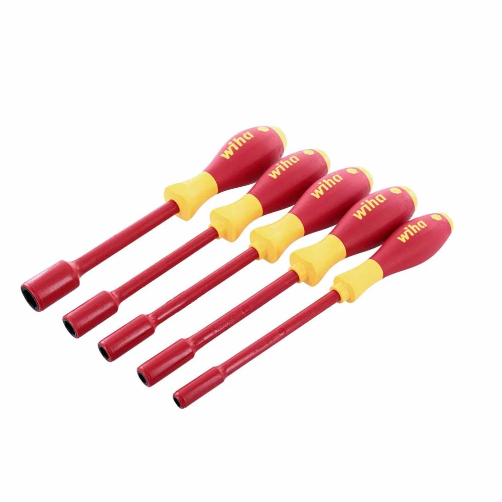 Wiha 32292 5 Piece Insulated SoftFinish Nut Driver Set - Inch - Moutools
