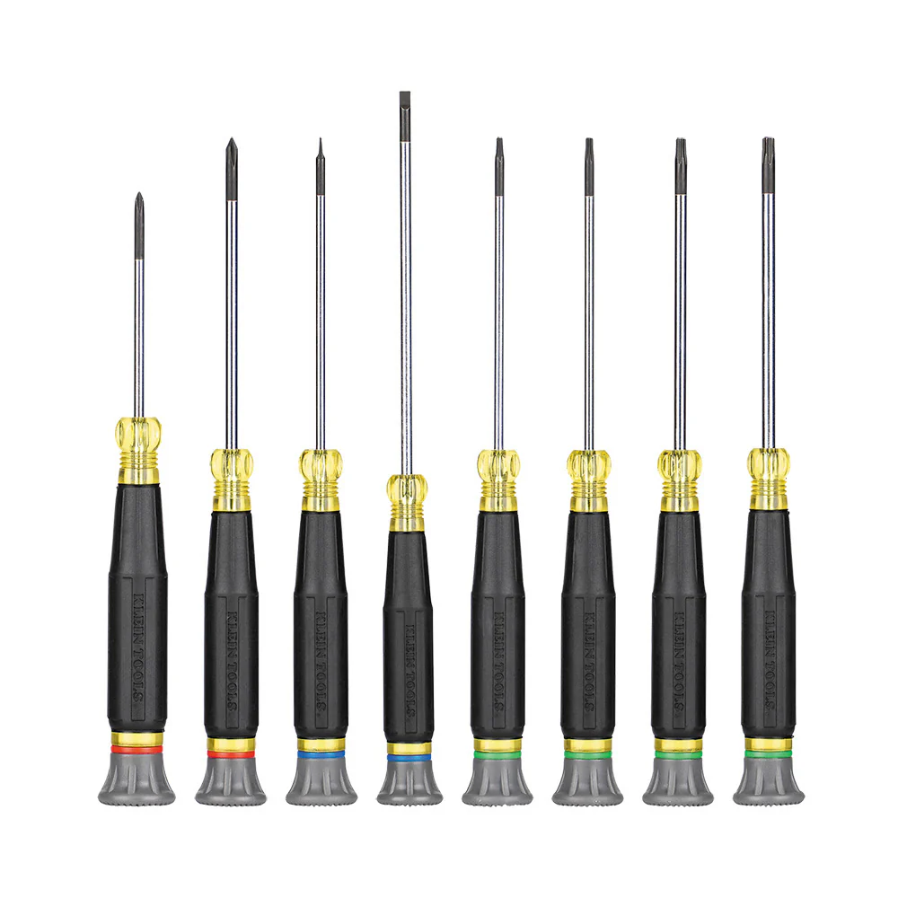 Klein 85617 Precision Screwdriver Set, Slotted, Phillips, and TORX 8-Piece - Moutools