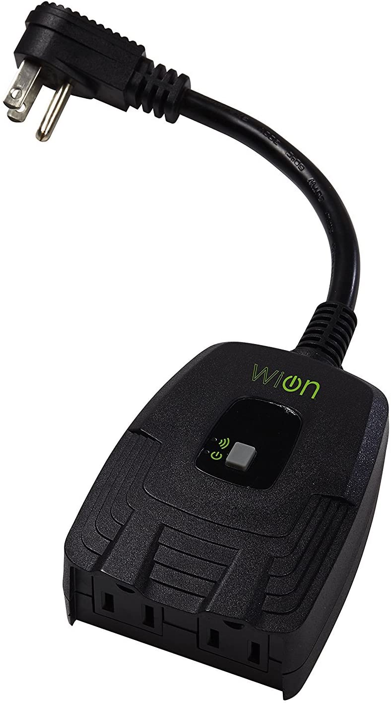 WiOn 50049 Outdoor Wi-Fi Wireless Plug-In Switch, Smartphone And Tablet Automation For Up To 12 - Moutools