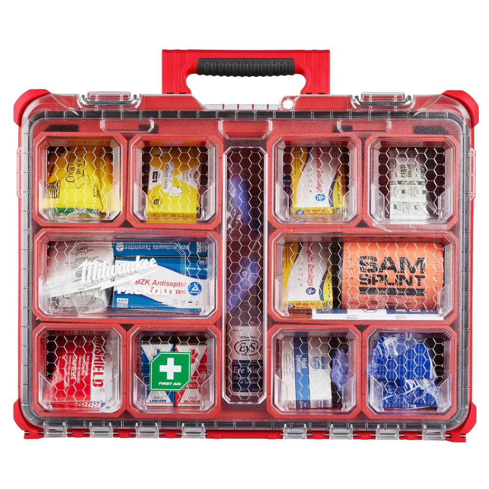 Milwaukee 48-73-8430C 193PC Class B Type III PACKOUT First Aid Kit - Moutools