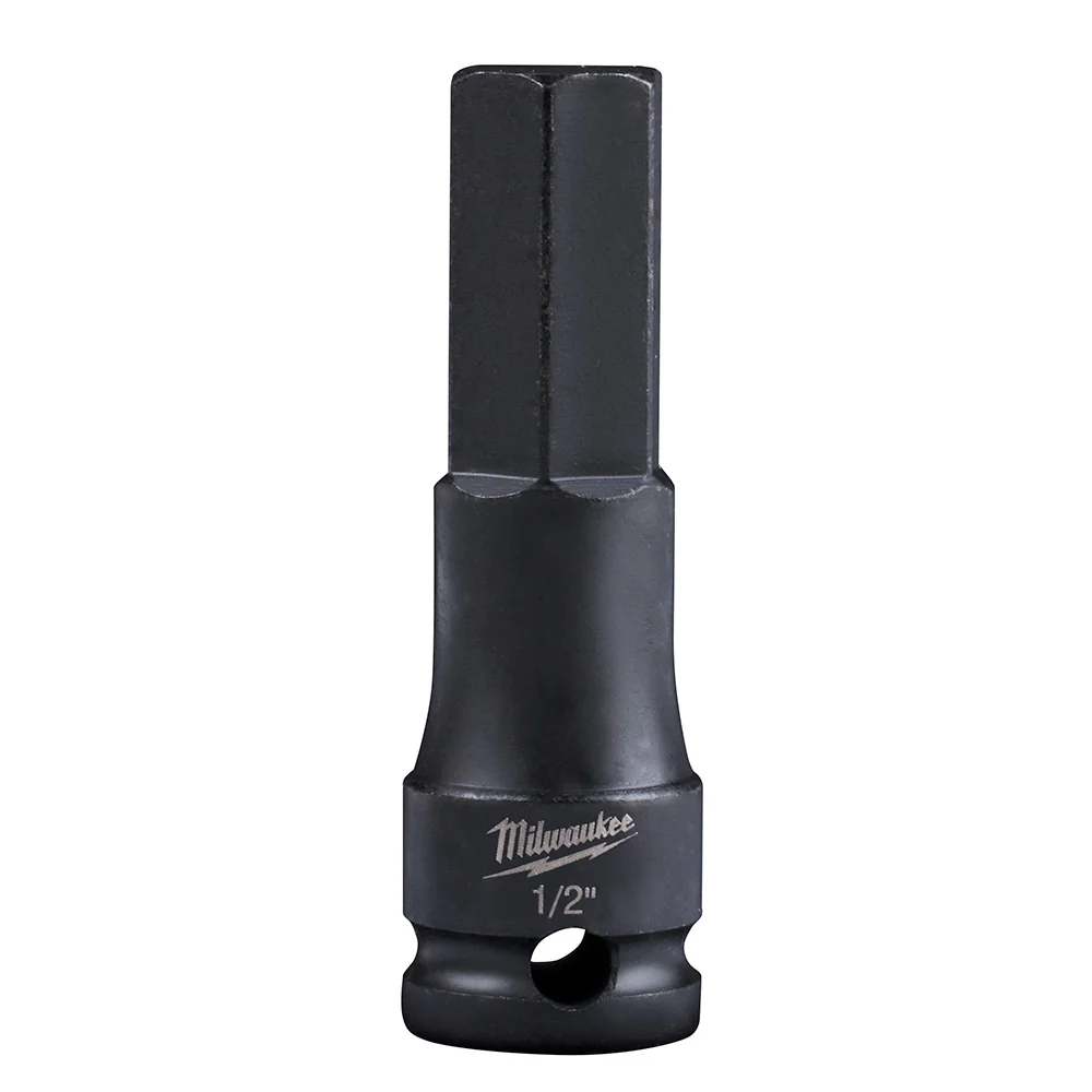 Milwaukee 49-66-5154 SHOCKWAVE™ Lineman's 3/8 in. Drive 1/2 in. Hex Bit Socket - Moutools