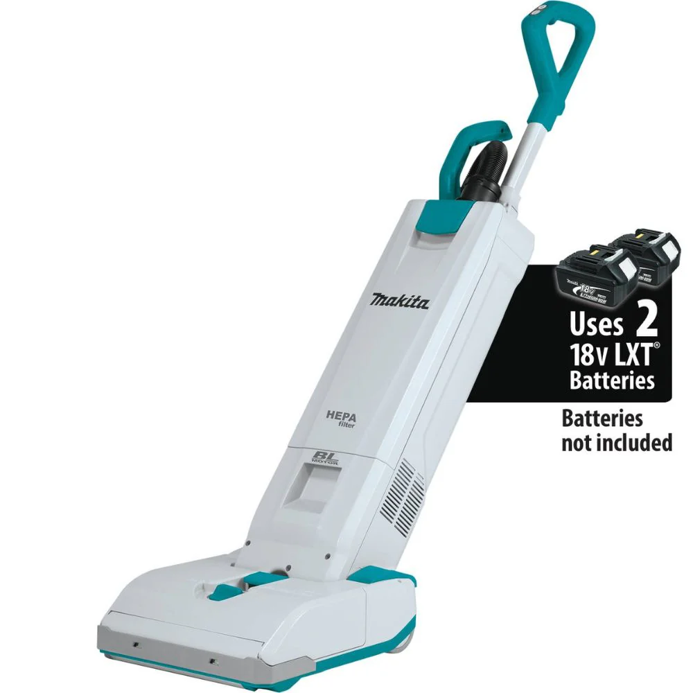 Makita XCV19Z 36V (18V X2) LXT Brushless 1.3 Gallon HEPA Filter 12” Upright Vacuum (Tool Only) - Moutools