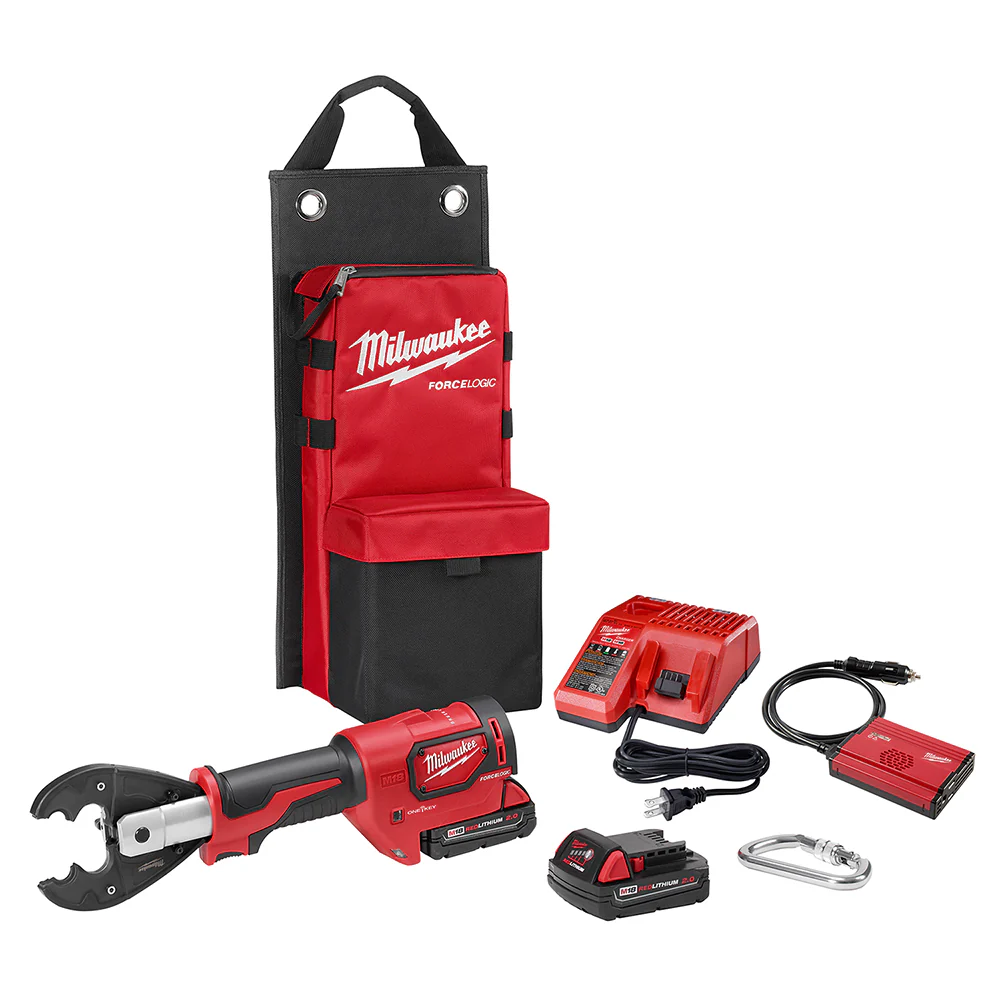 Milwaukee 2678-22BG M18 Force Logic 6T Utility Crimping Kit With D3 Grooves And Fixed Bg Die - Moutools