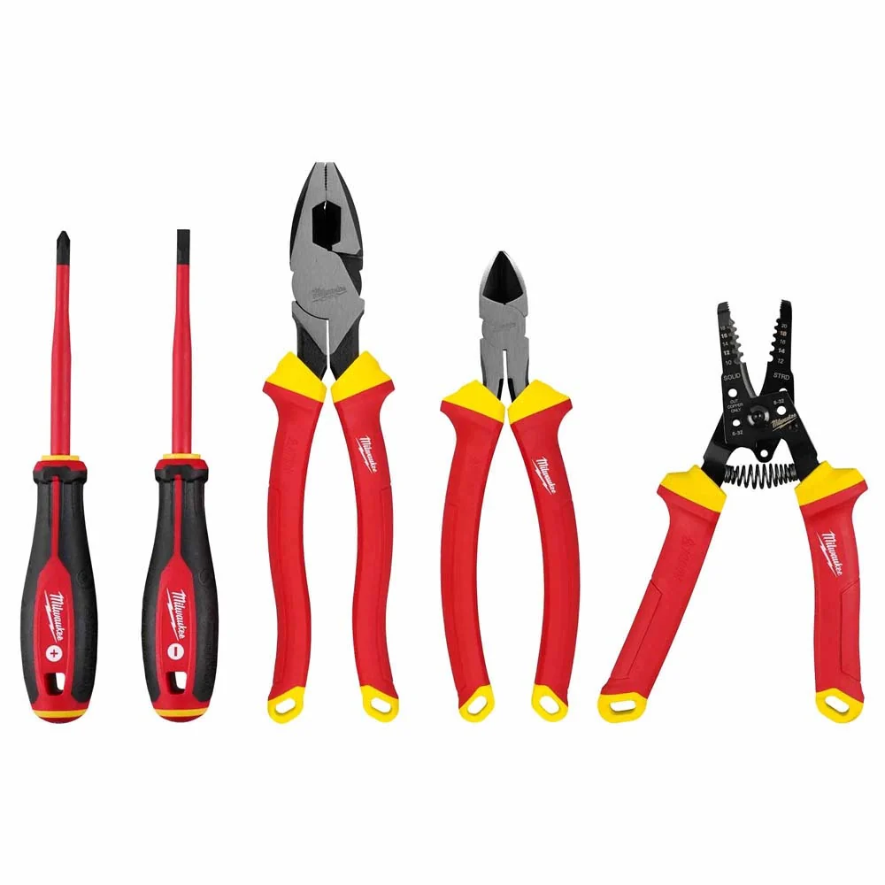 Milwaukee 48-22-2215 5 PC 1000V Insulated Hand Tool Set - Moutools
