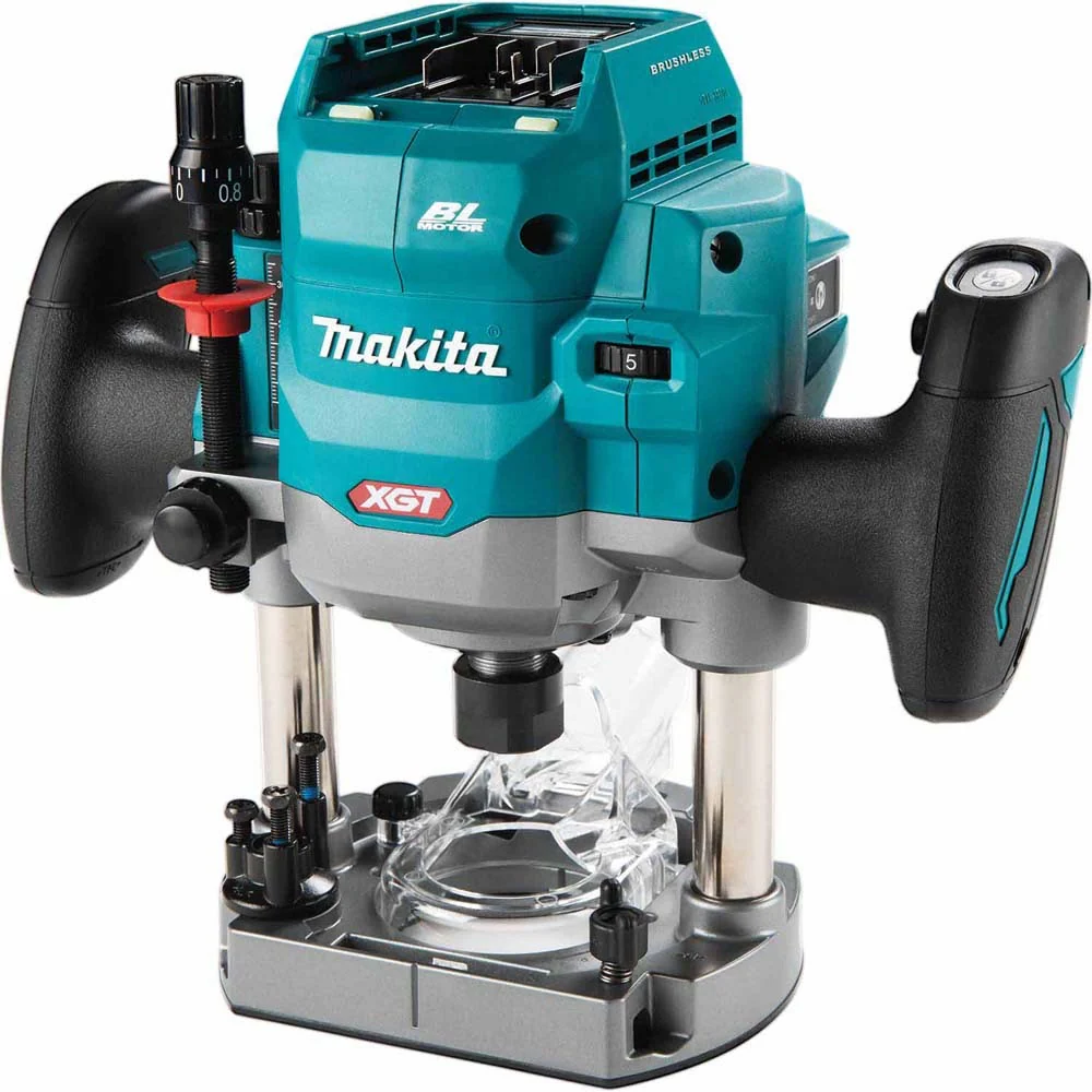 Makita GPR01Z 40V max XGT Brushless Cordless 2-1/4 Maximum HP Plunge Router (Tool Only) - Moutools