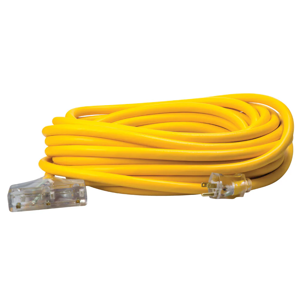 Southwire 3588SW0002 50' 10/3 SJEOOW Polar/Solar Yellow Three-Way Power Block - Moutools