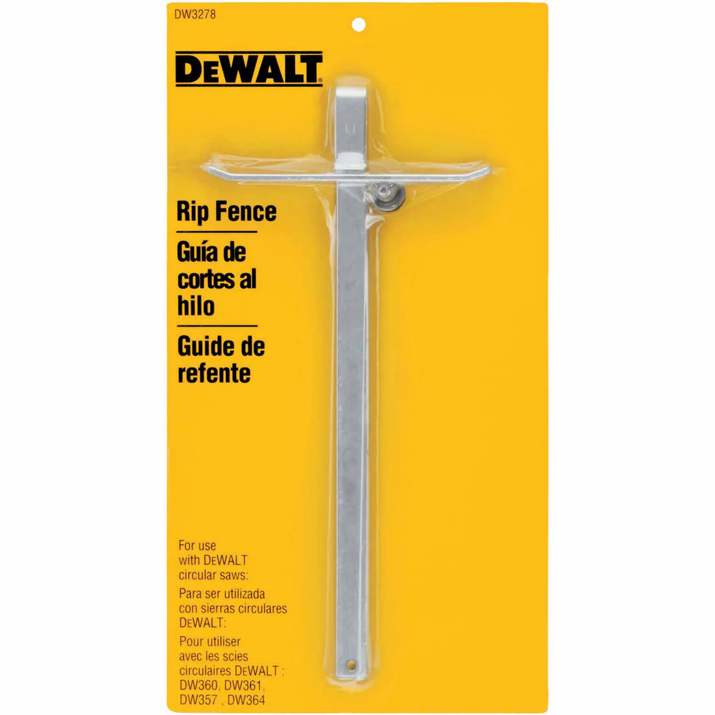 DeWalt DW3278 Rip Fence For All Top Handle Circular Saws - Moutools