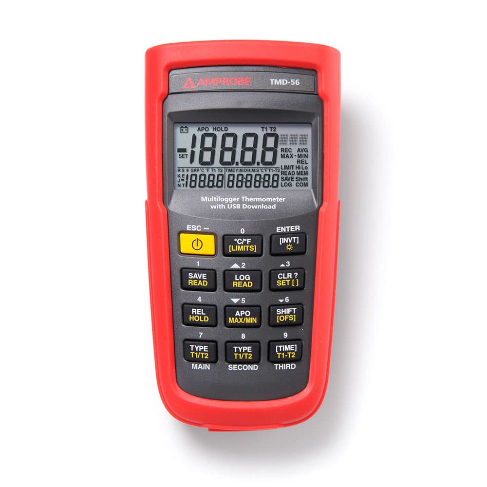 Amprobe 3730138 TMD-56 Multilogging Digital Thermometer with .05% Basic Accuracy & USB - Moutools