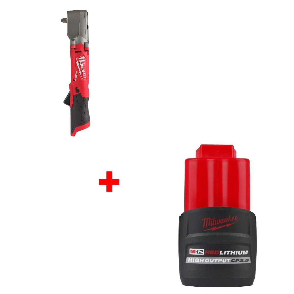 Milwaukee 2564-20 M12 FUEL Impact Wrench w/ FREE 48-11-2425 M12 Battery Pack - Moutools
