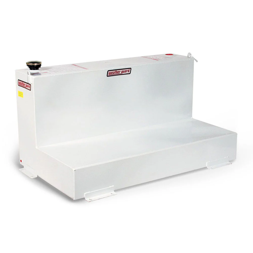 WeatherGuard 354-3-01 90-Gallon White L-Shape Fuel Transfer Tank for Pickups - Moutools