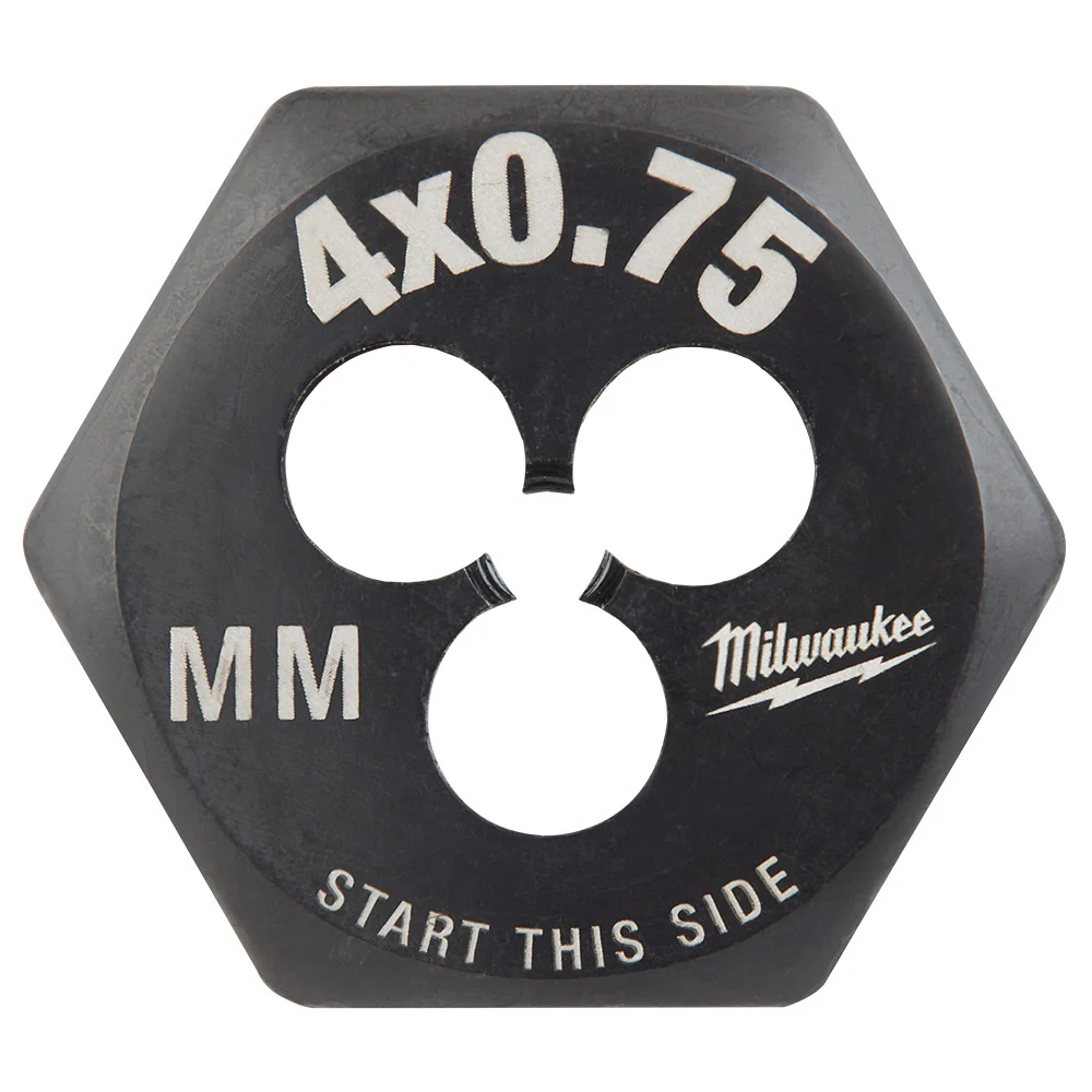 Milwaukee 49-57-5320 M4-0.75 mm 1-Inch Hex Threading Die - Moutools