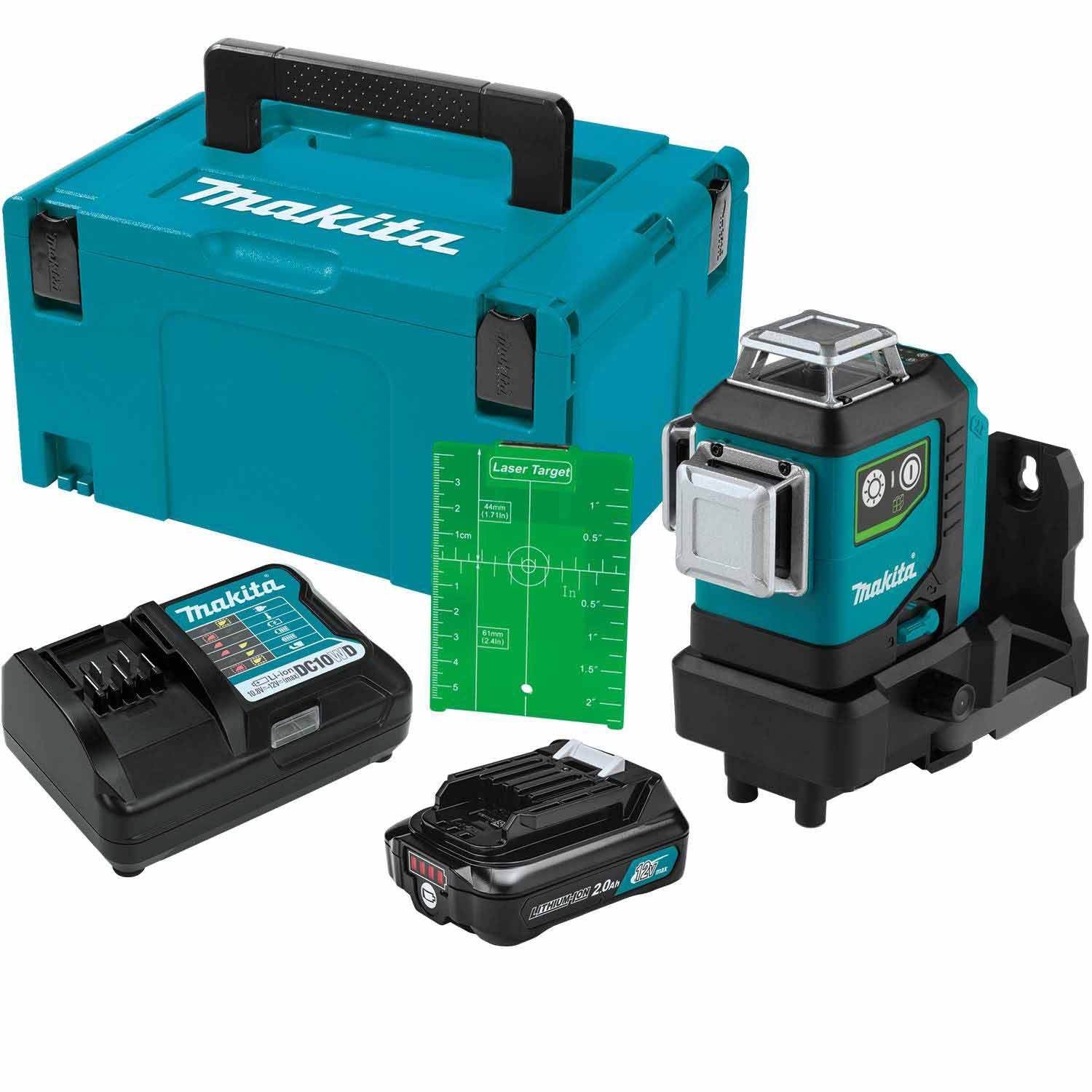 Makita SK700GDNAJ 12V max CXT Self-Leveling 360° 3-Plane Green Laser Kit - Moutools