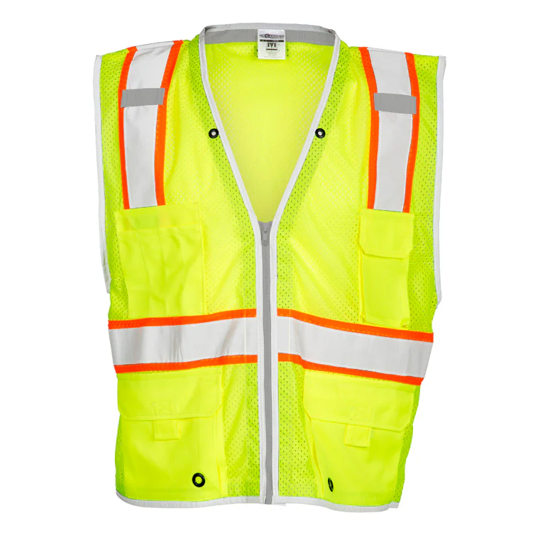 ML Kishigo 1510-4X 4X Lime Premium Brilliant Series Heavy Duty Vest - Moutools