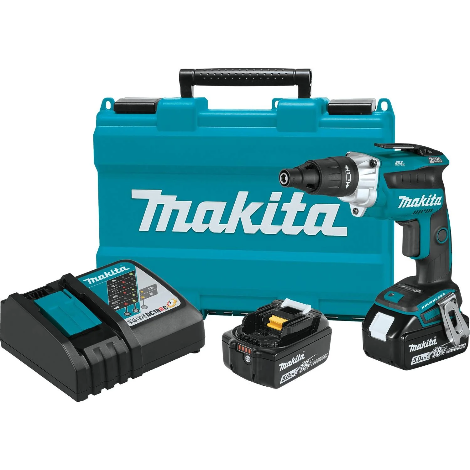 Makita XSF05T 18V LXT Li-Ion Brushless 2,500 RPM Screwdriver Kit 5.0Ah - Moutools