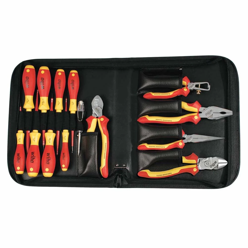Wiha 32869 14 Piece Insulated SlimLine Blades and Pliers Set - Moutools