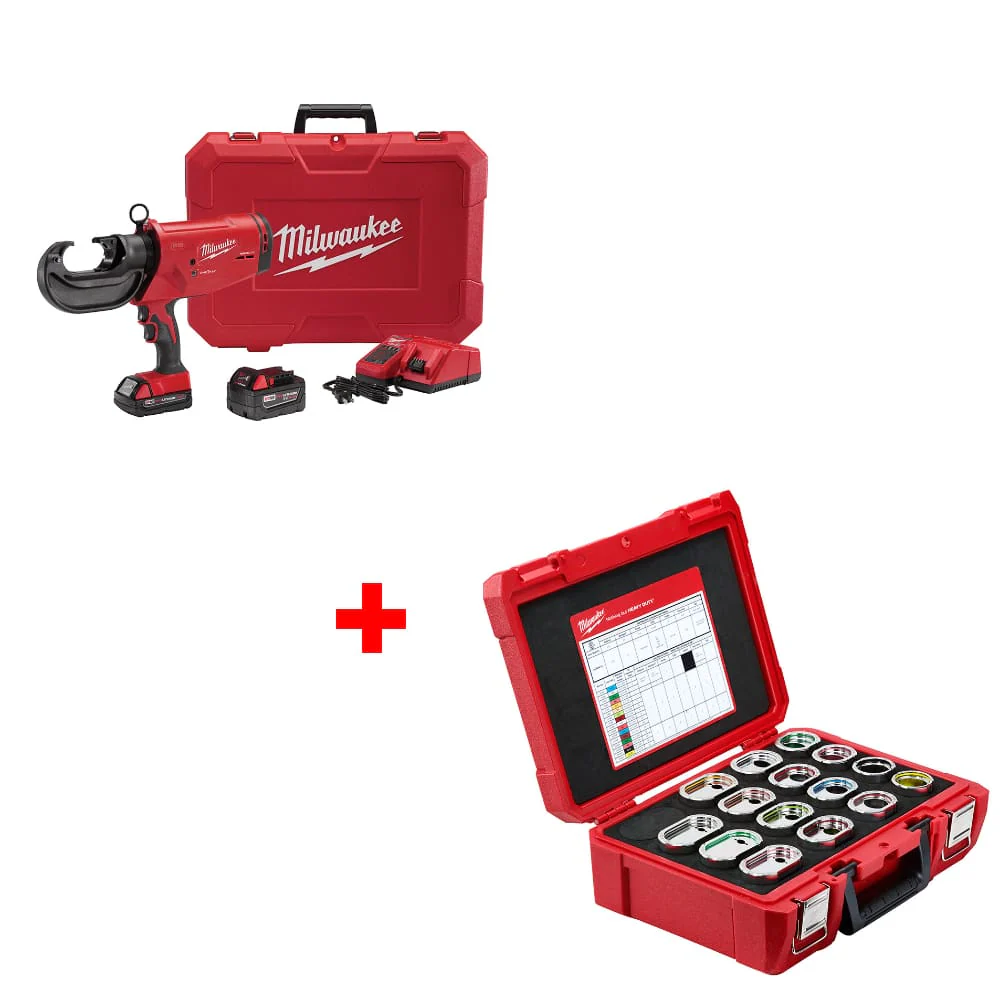 Milwaukee 2779-22 M18 750 MCM Crimper w/ FREE 49-12-KITA 750 MCM Al 12T Die Kit - Moutools