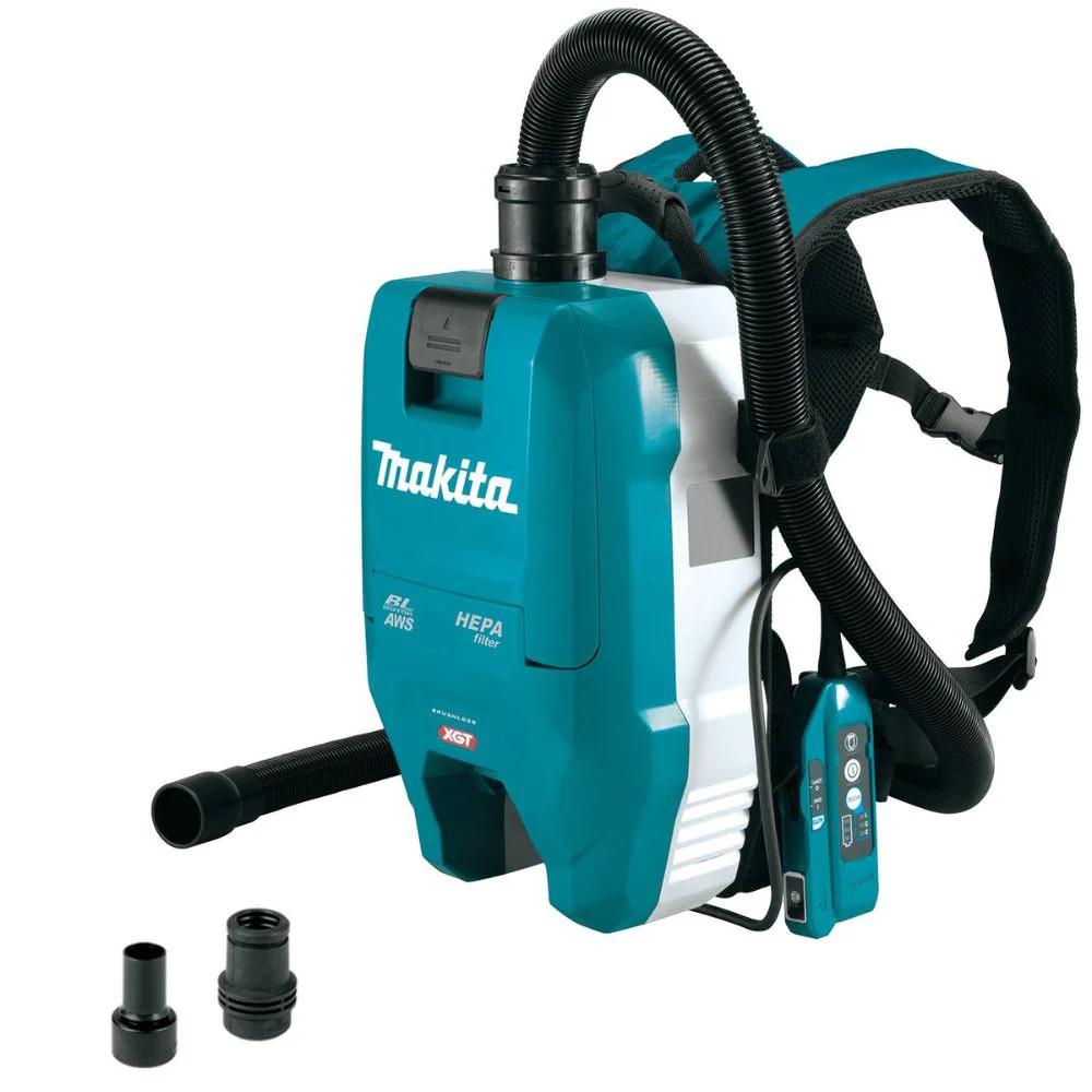 Makita GCV06Z 40V max XGT Brushless Cordless 1/2 Gallon HEPA Filter Backpack Dry Dust Extractor, AWS Capable, Tool Only - Moutools