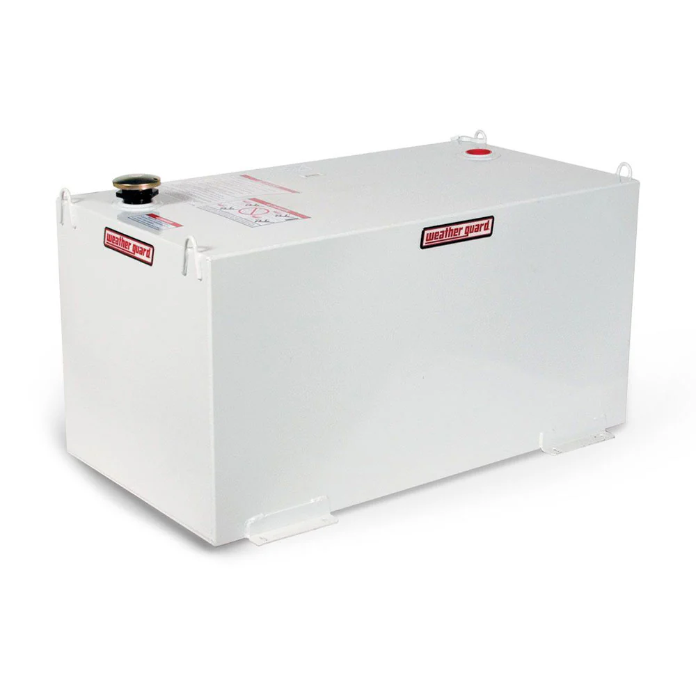 WeatherGuard 358-3-02 100-Gallon White Steel Fuel Transfer Tank, Rectangle - Moutools