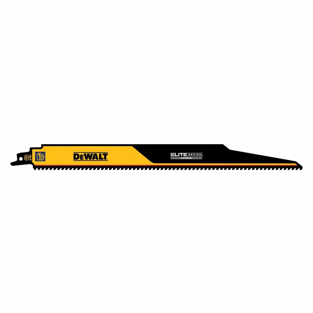 DeWalt DWAR156CT-1 Elite Series 1-Pack Carbide Tipped 12-in 6-TPI Demolition Reciprocating Saw Blade - Moutools